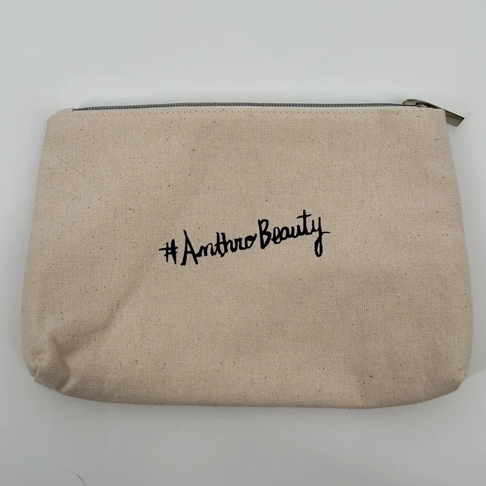 Anthropologie Canvas Self Love Lined Pouch Bag